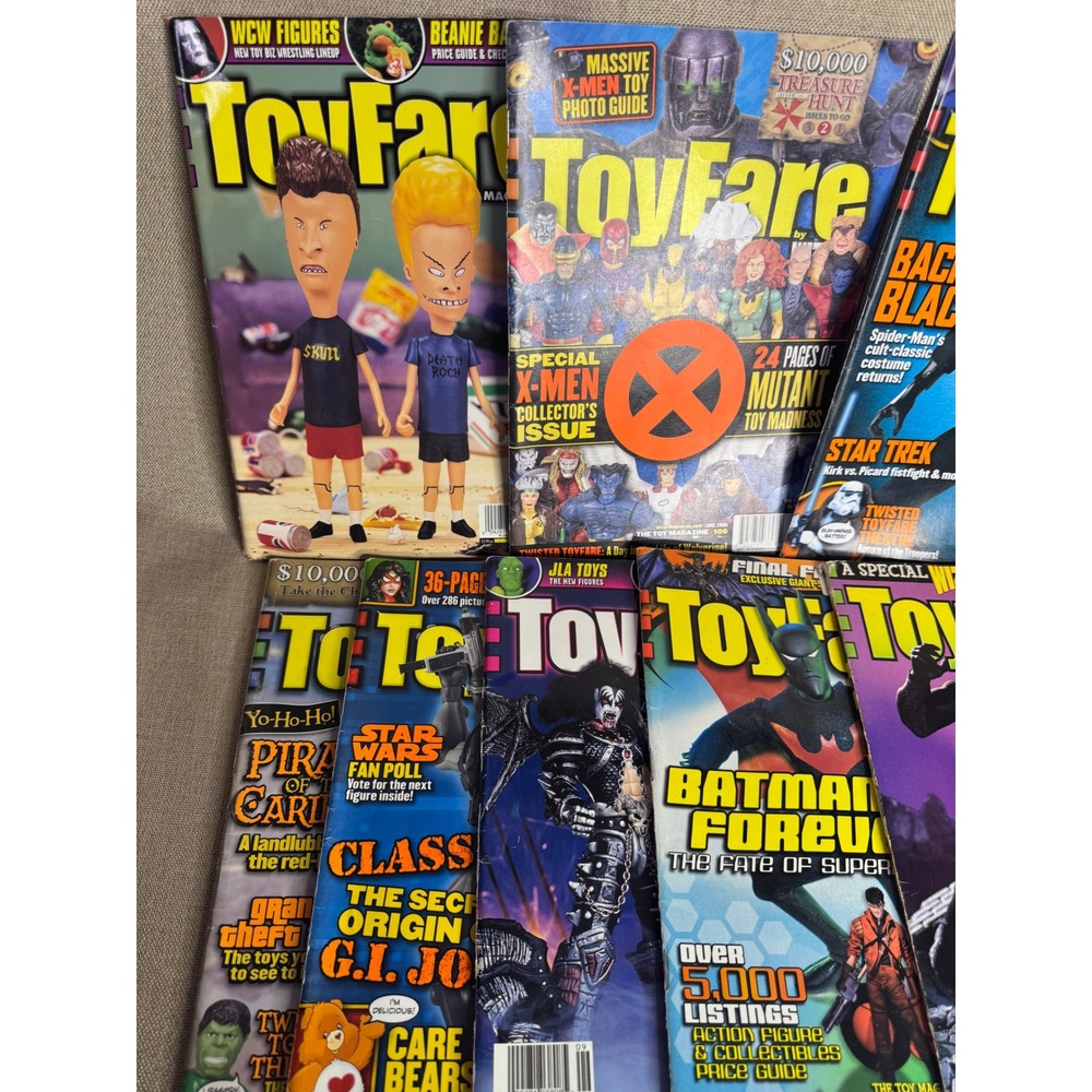 ToyFare Magazine Lot of 8 1998-2006 Beavis Venom X-Men Batman KISS Twisted Toy